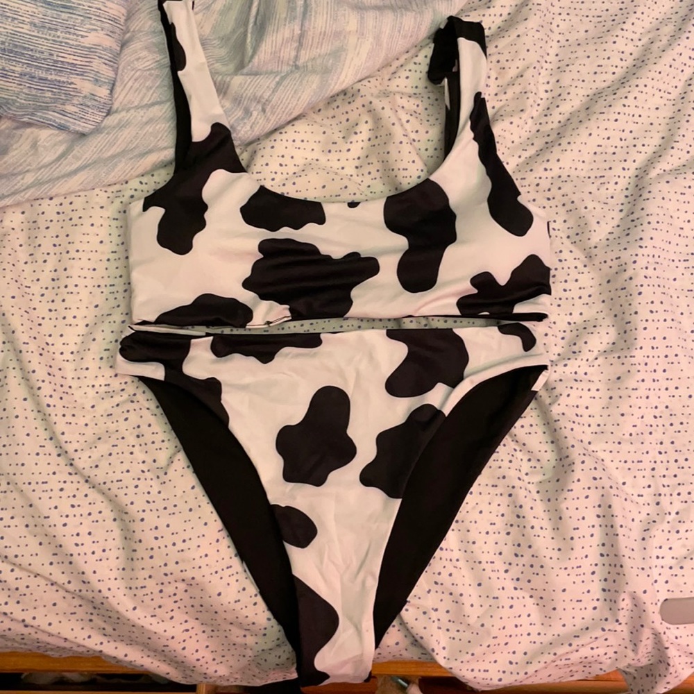 Cow print bikini set